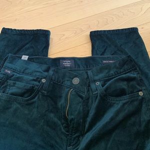 Citizens of Humanity Green Velvet Slim fit jeans